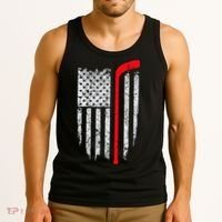 Hockey American Flag Hockey Tank Top thumb 3