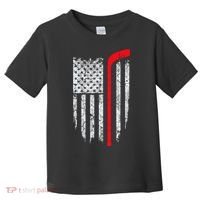 Hockey American Flag Hockey Toddler T-Shirt thumb 0