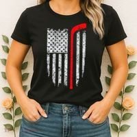 Hockey American Flag Hockey Women's T-Shirt thumb 2