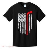 Hockey American Flag Hockey Kids T-Shirt thumb 0
