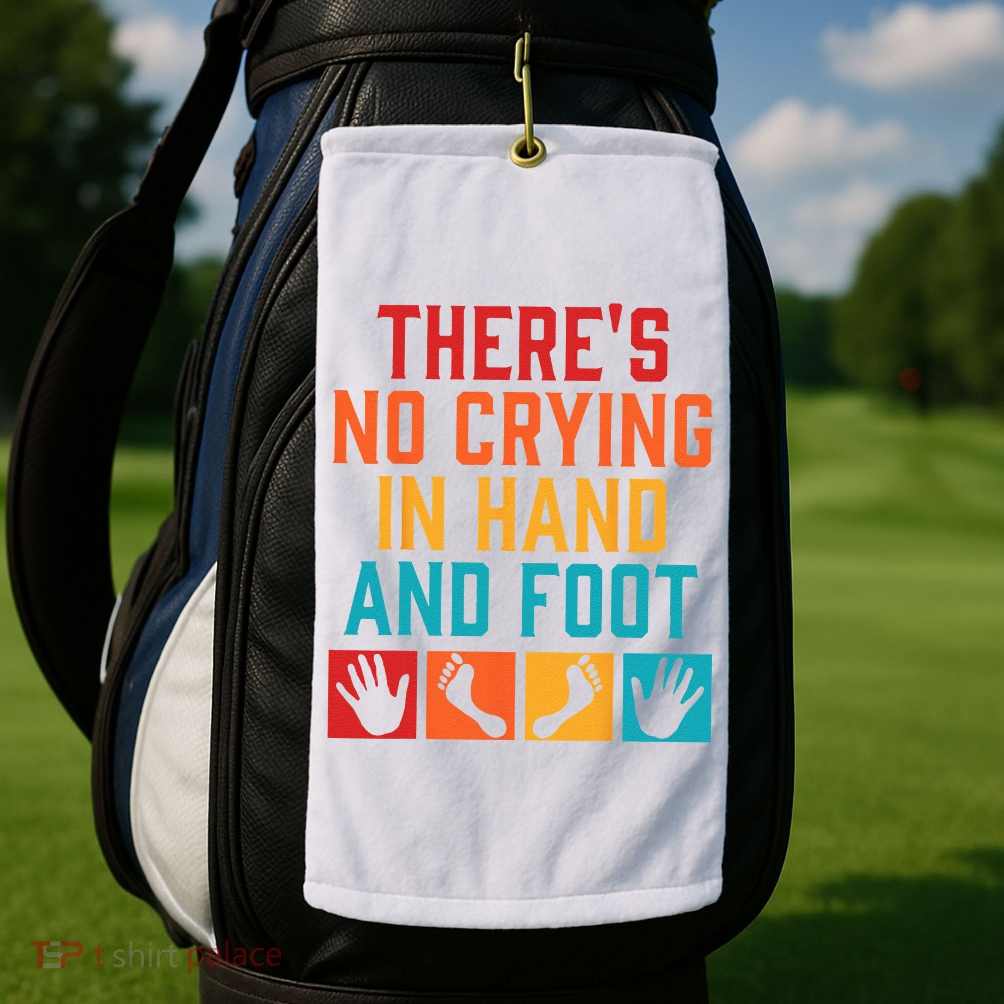 Hand And Foot Card Game Funny Hand And Foot Game Golf Towel