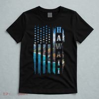 Hawaii American Flag Pride Landscape Surfer Patriotic Gift T-Shirt thumb 5