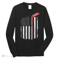 Hockey American Flag  Hockey Flag  Long Sleeve Shirt thumb 0
