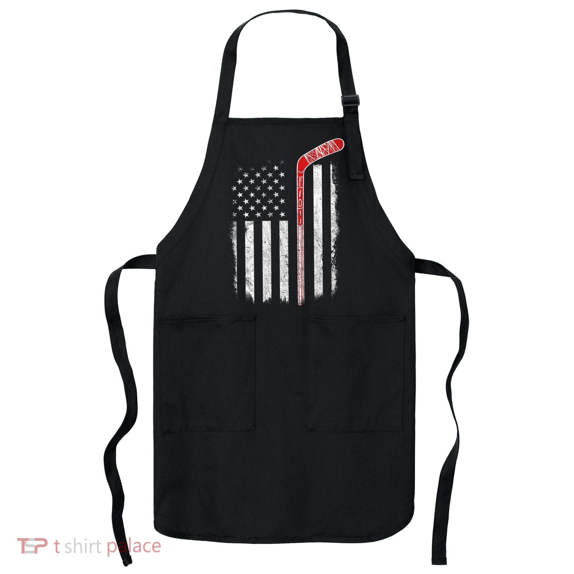 Hockey American Flag  Hockey Flag  Apron