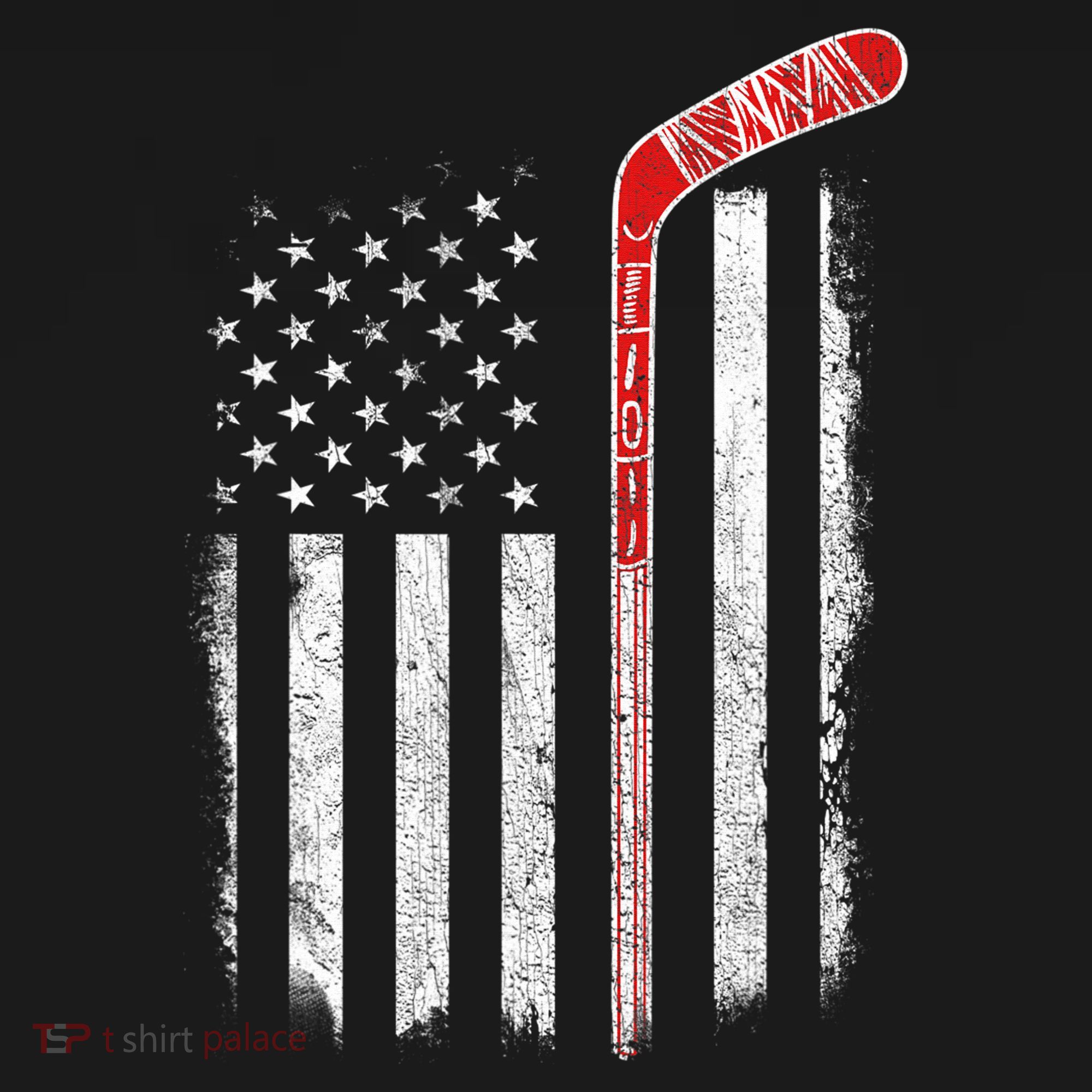 Hockey American Flag  Hockey Flag  Women's Tank Top