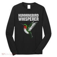 Hummingbird Art For Women Bird Watcher Long Sleeve Shirt thumb 0