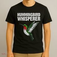 Hummingbird Art For Women Bird Watcher T-Shirt thumb 3