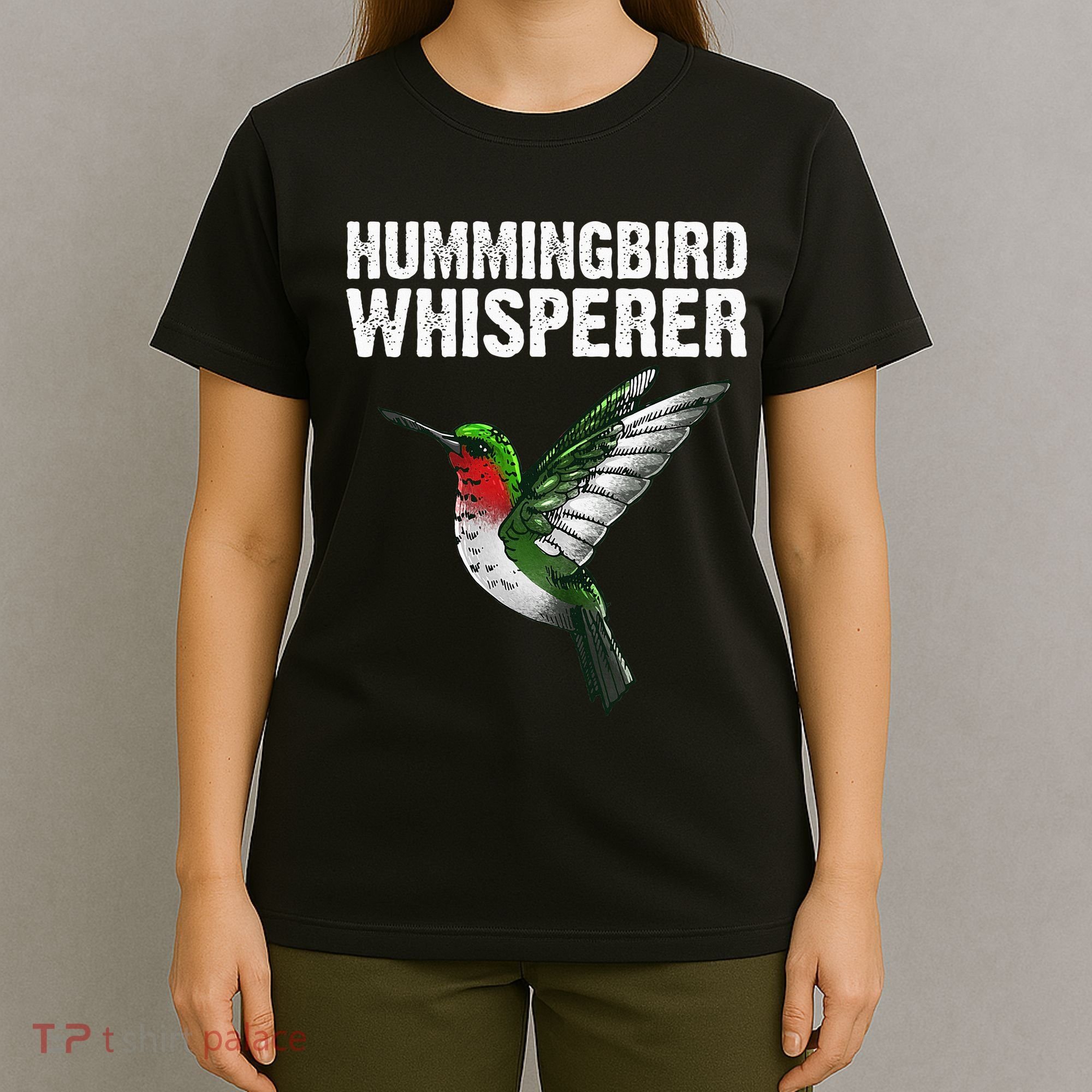 Hummingbird Art For Women Bird Watcher T-Shirt
