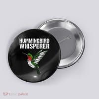 Hummingbird Art For Women Bird Watcher Button thumb 0