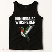 Hummingbird Art For Women Bird Watcher Tank Top thumb 2