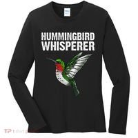 Hummingbird Art For Women Bird Watcher Women's Long Sleeve Shirt thumb 0