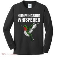 Hummingbird Art For Women Bird Watcher Kids Long Sleeve Shirt thumb 0