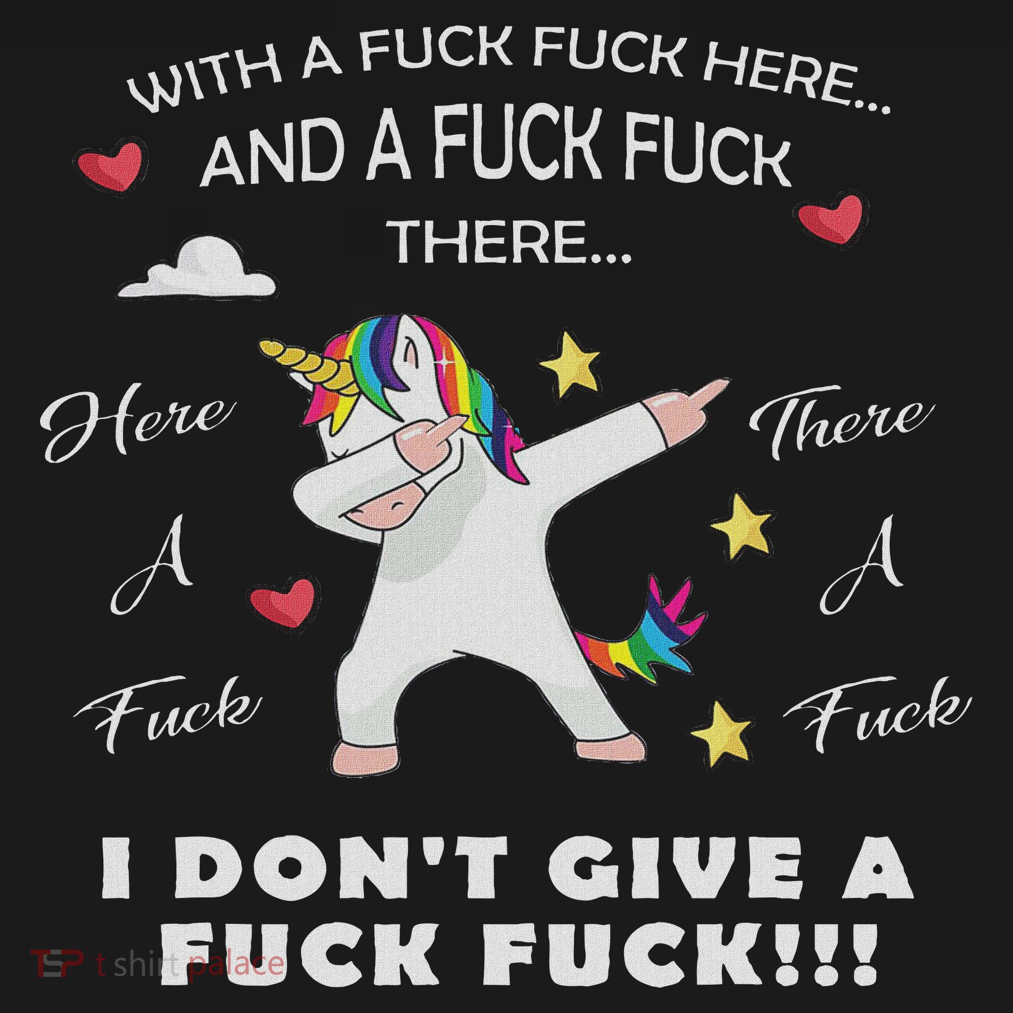 Here A Fuck There A Fuck Funny Dabbing Unicorn Mousepad