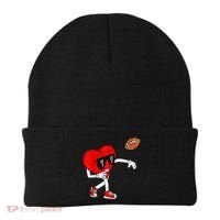 Heart American Football Valentines Day Beanie thumb 0