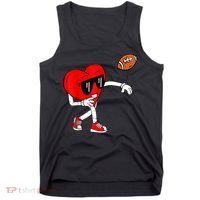 Heart American Football Valentines Day Tank Top thumb 0