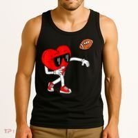 Heart American Football Valentines Day Tank Top thumb 3