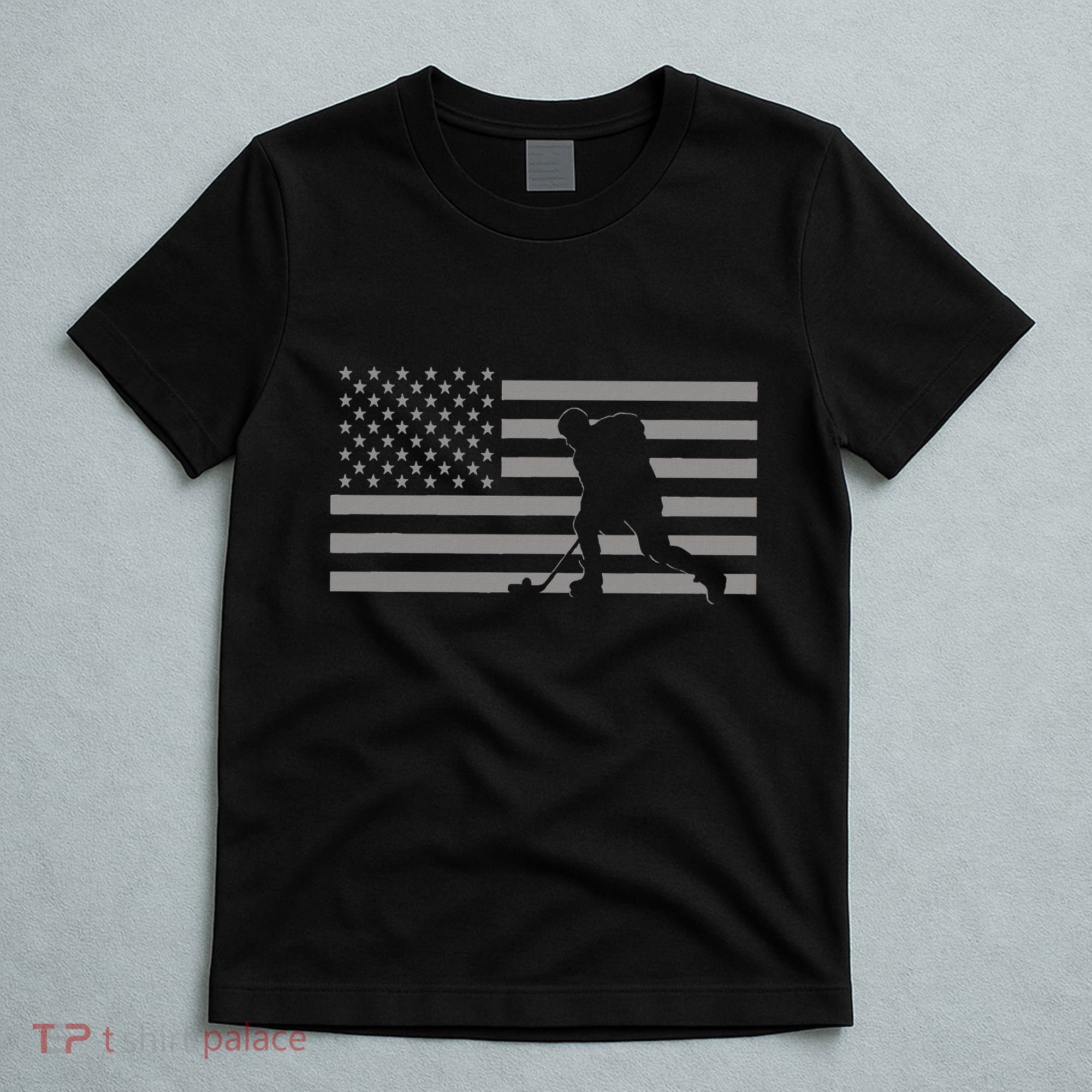 Hockey American Flag Hockey T-Shirt