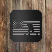 Hockey American Flag Hockey Coaster thumb 0
