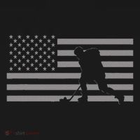 Hockey American Flag Hockey Ornament thumb 1