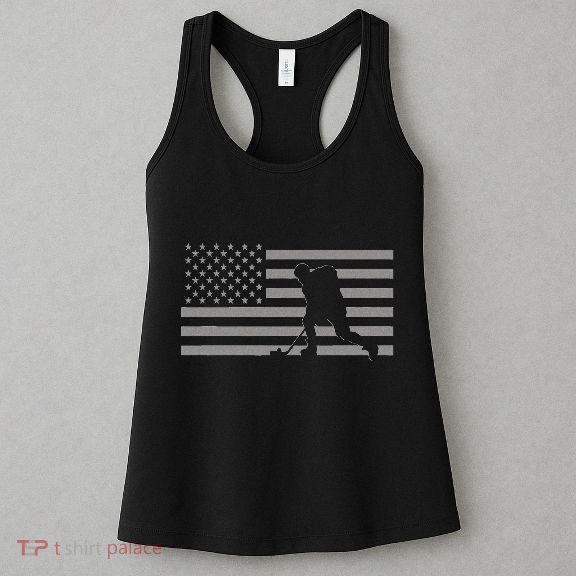 Hockey American Flag Hockey Women's Tank Top