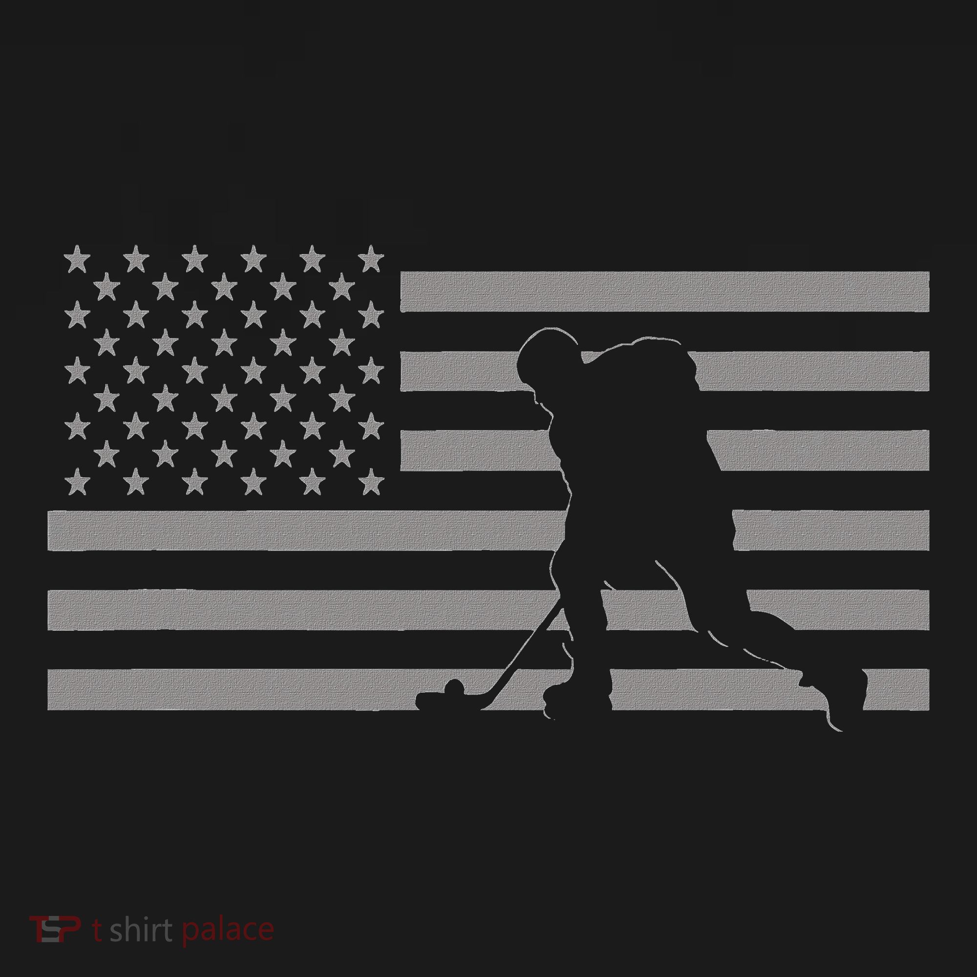 Hockey American Flag Hockey Baby Bodysuit