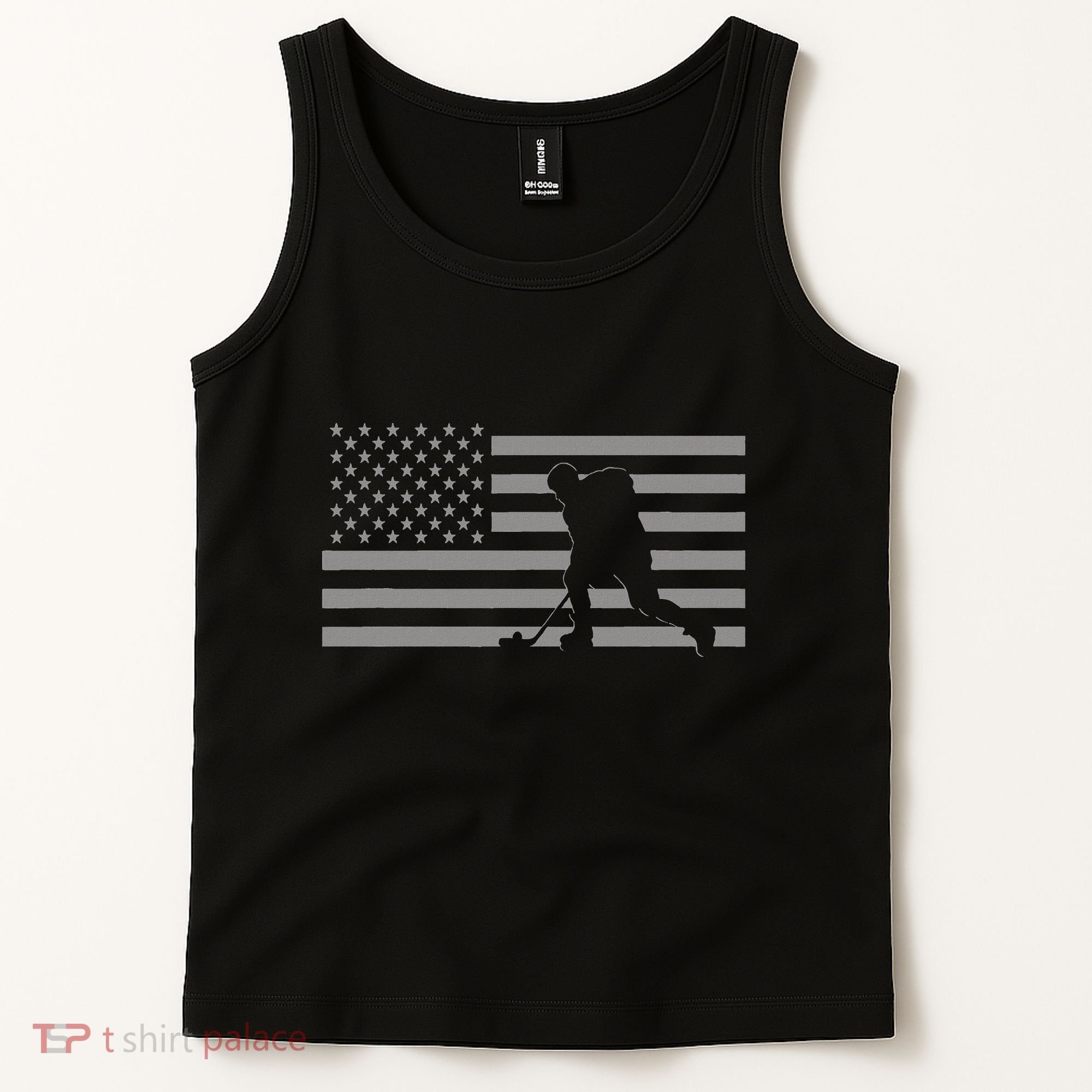 Hockey American Flag Hockey Tank Top