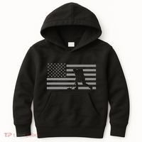 Hockey American Flag Hockey Kids Hoodie thumb 0