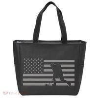 Hockey American Flag Hockey Tote Bag thumb 0