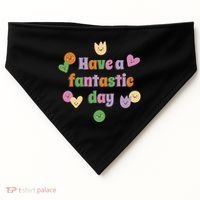 Have A Fantastic Day Smiley USA-Made Doggie Bandana thumb 0