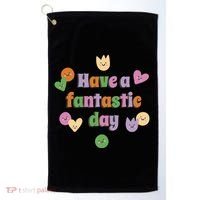 Have A Fantastic Day Smiley Golf Towel thumb 0