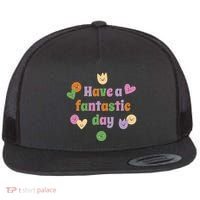 Have A Fantastic Day Smiley Flat Bill Trucker Hat thumb 0