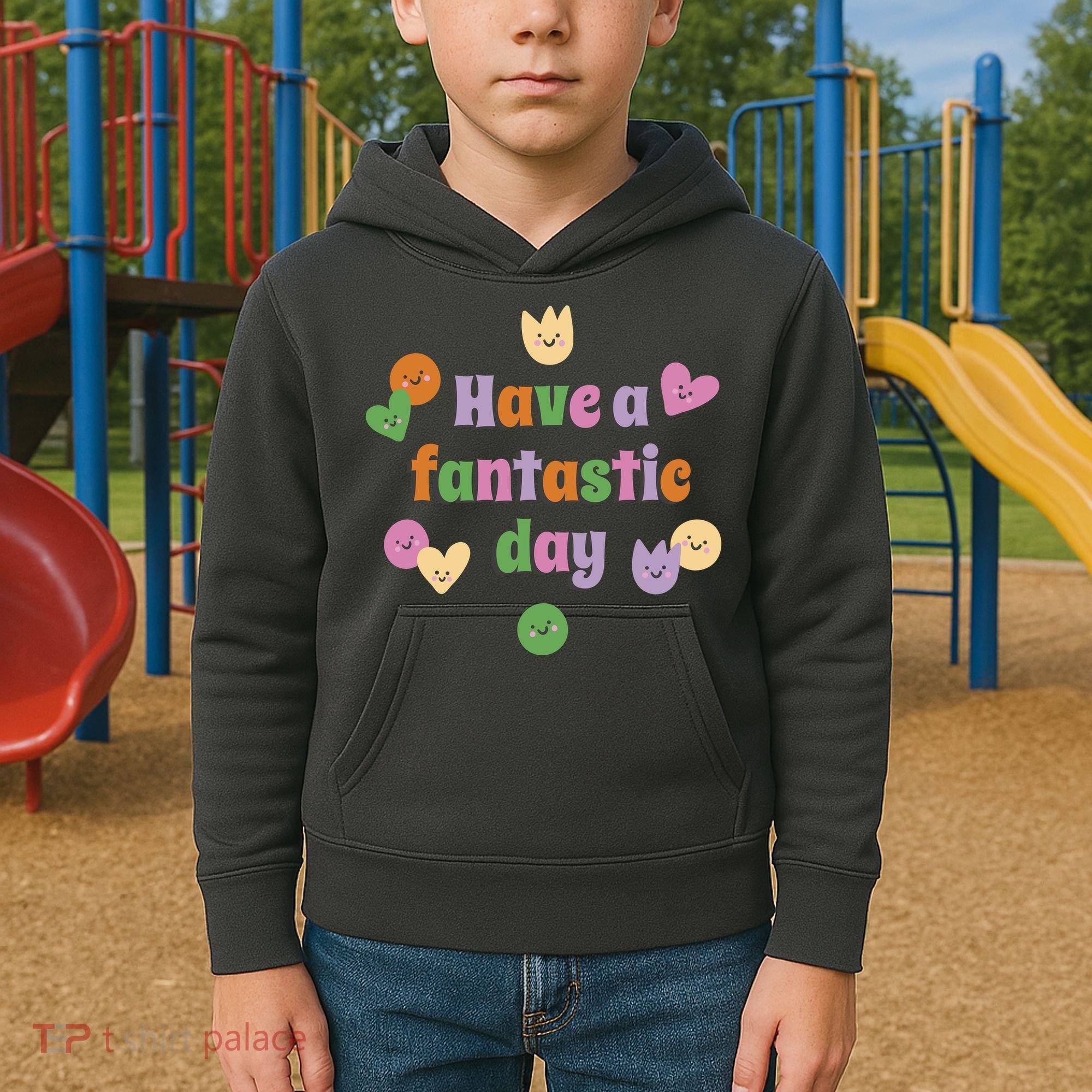 Have A Fantastic Day Smiley Kids Hoodie