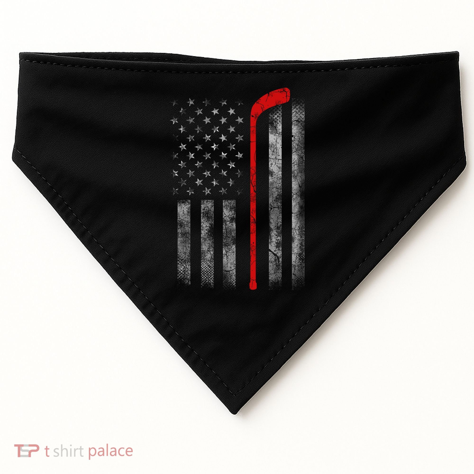 Hockey American Flag USA-Made Doggie Bandana