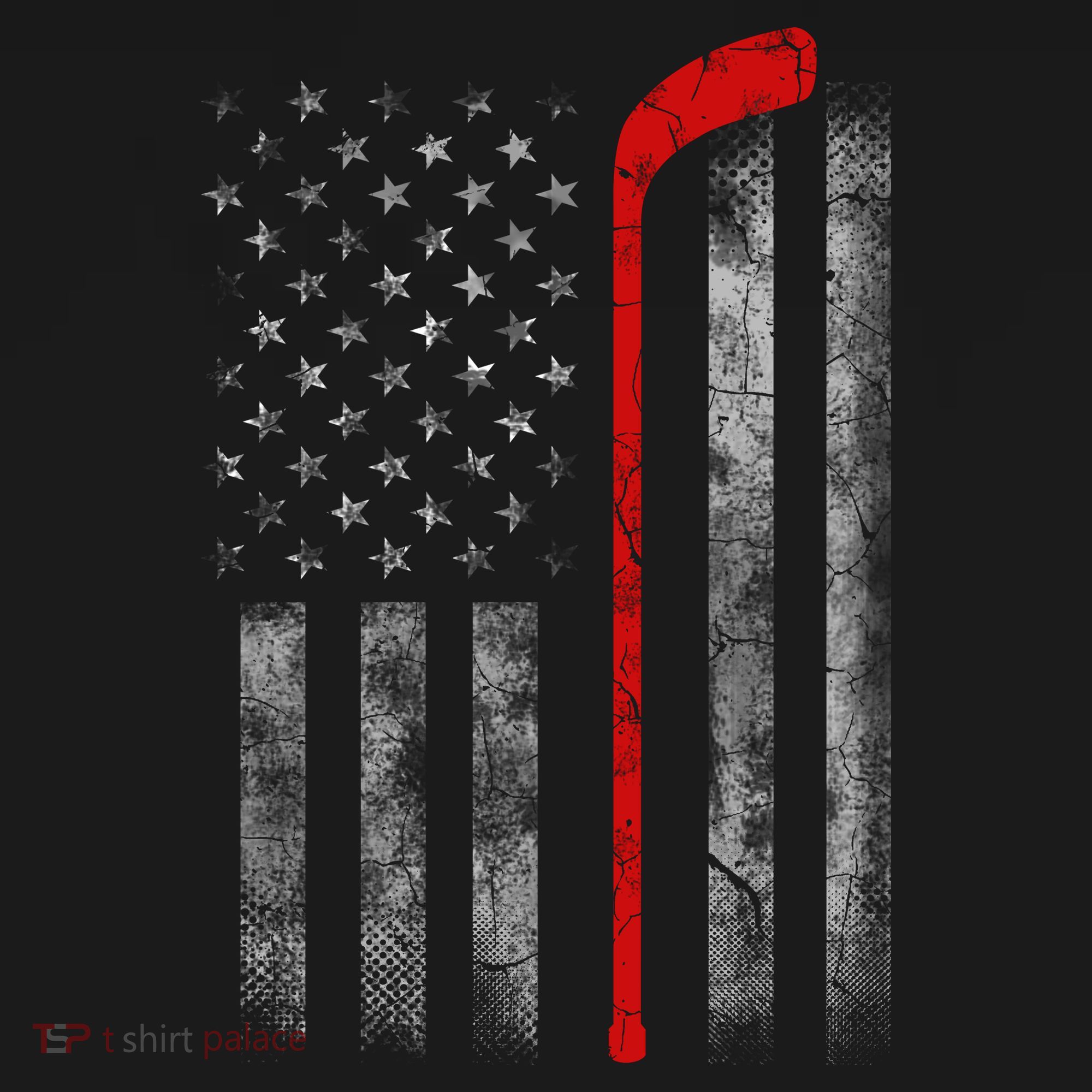 Hockey American Flag USA-Made Doggie Bandana