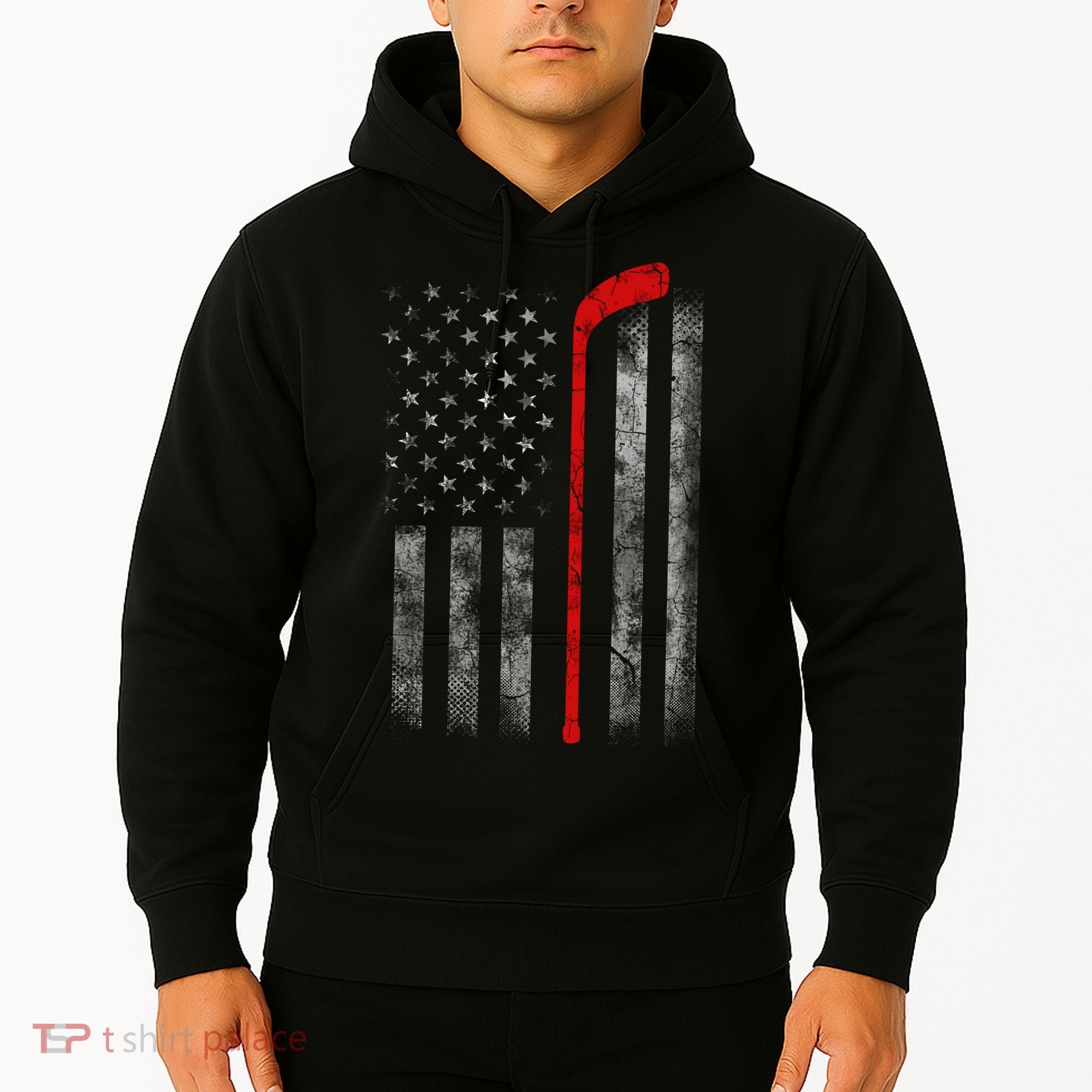 Hockey American Flag Hoodie