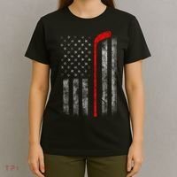 Hockey American Flag T-Shirt thumb 4