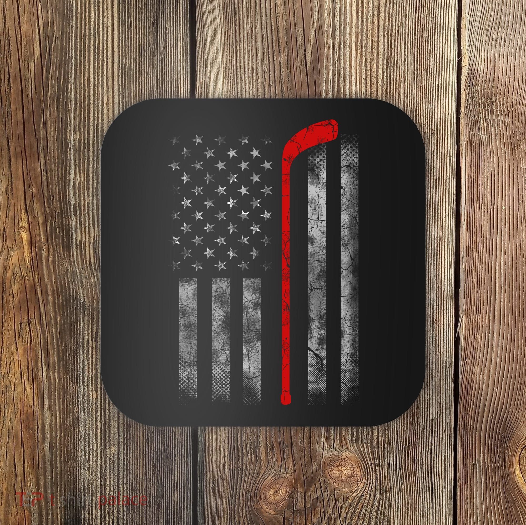 Hockey American Flag Coaster