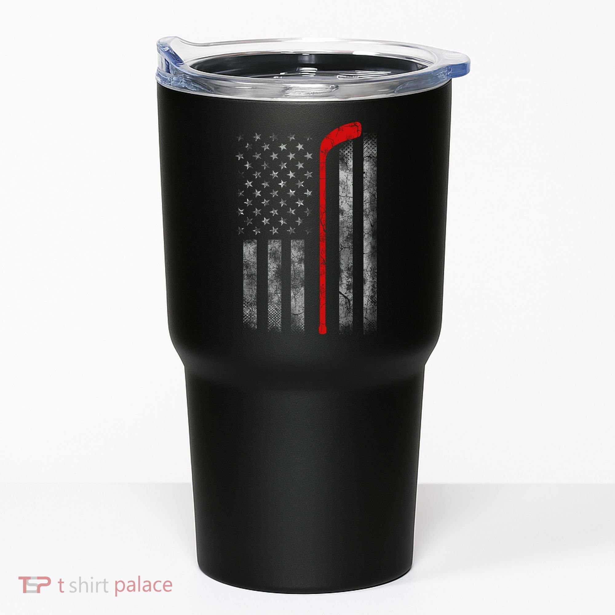 Hockey American Flag Tumbler