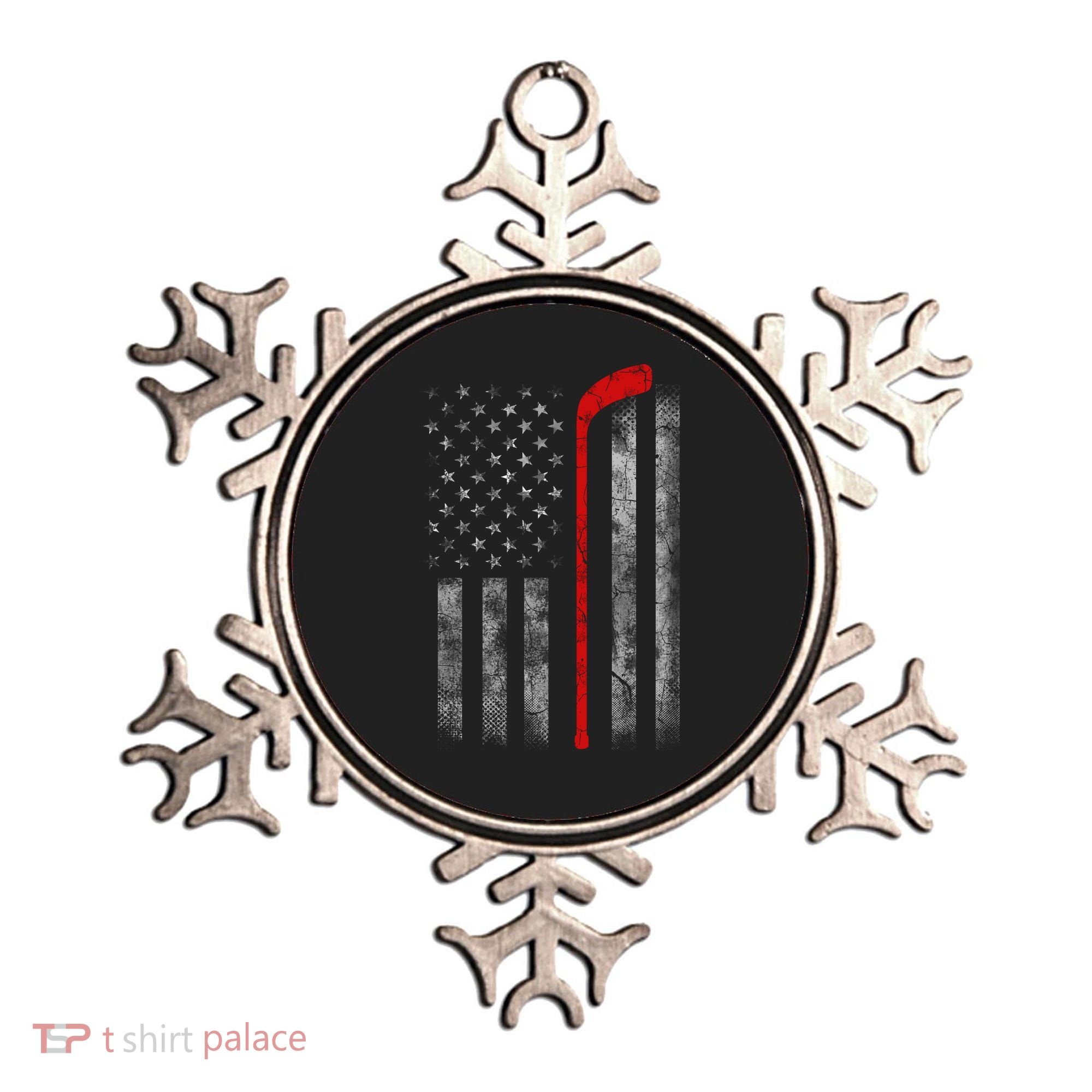 Hockey American Flag Ornament
