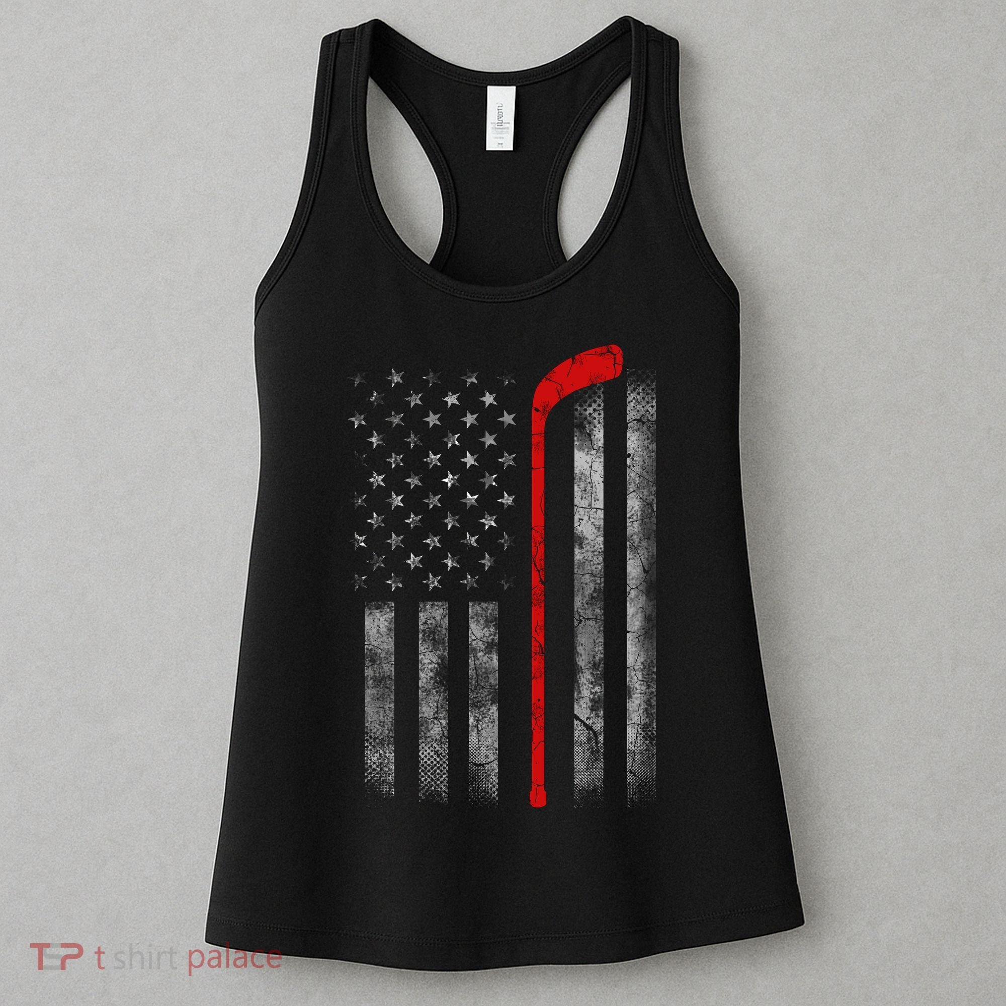 Hockey American Flag Women's Tank Top