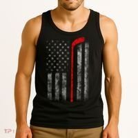 Hockey American Flag Tank Top thumb 3