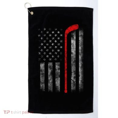Hockey American Flag Golf Towel