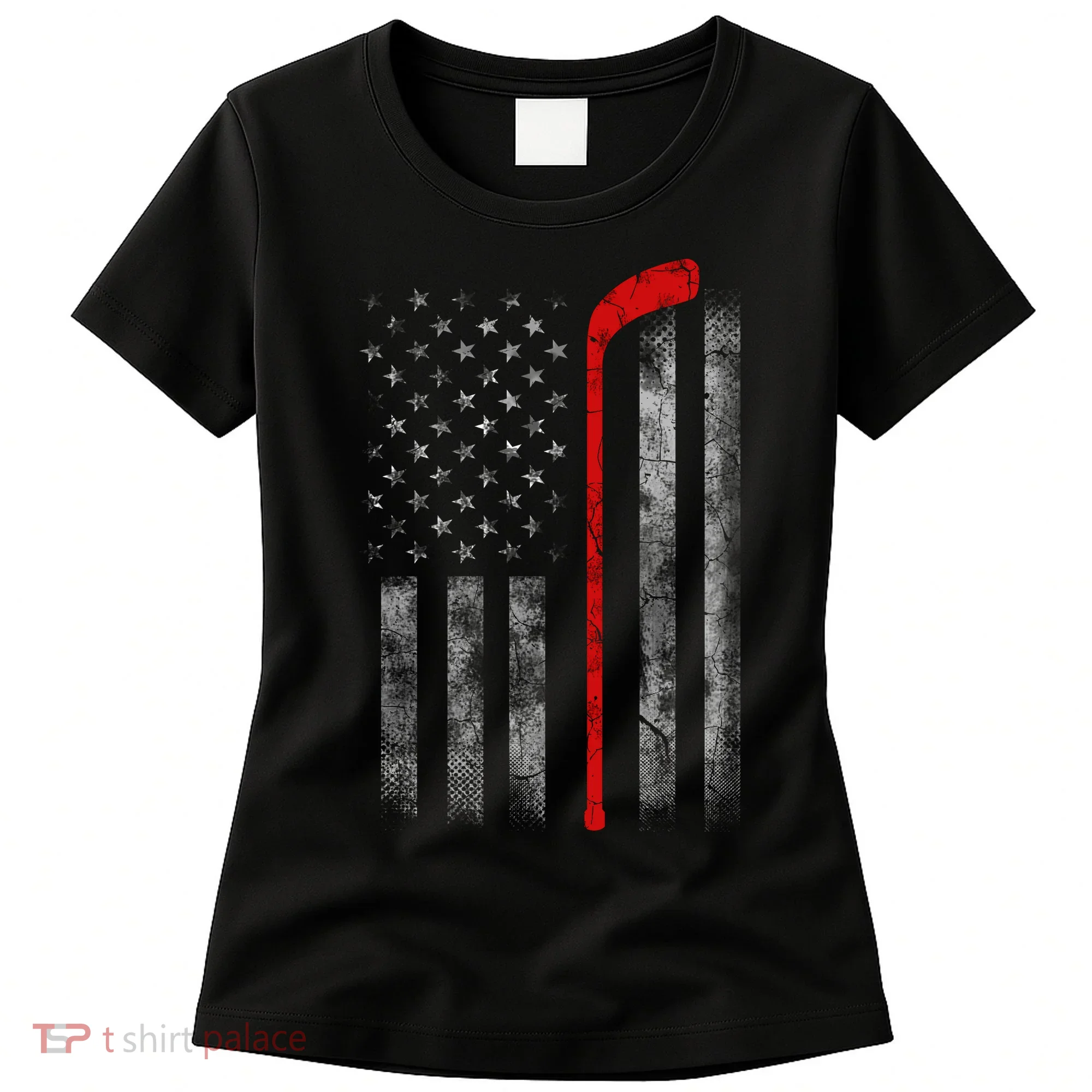 Hockey American Flag Women's T-Shirt
