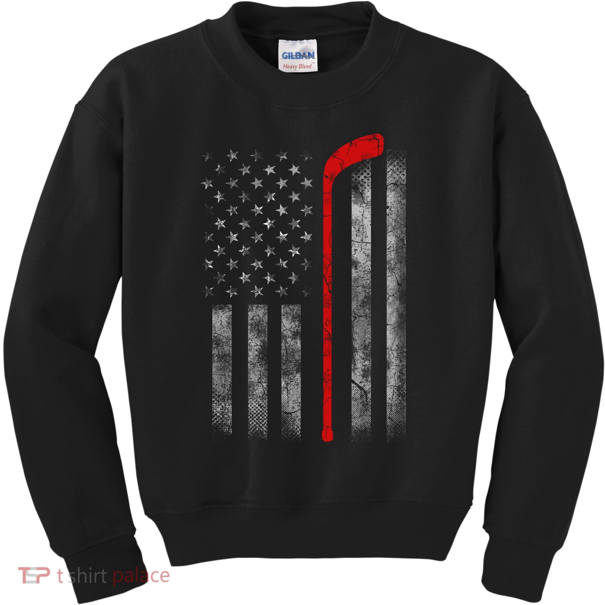 Hockey American Flag Kids Sweatshirt