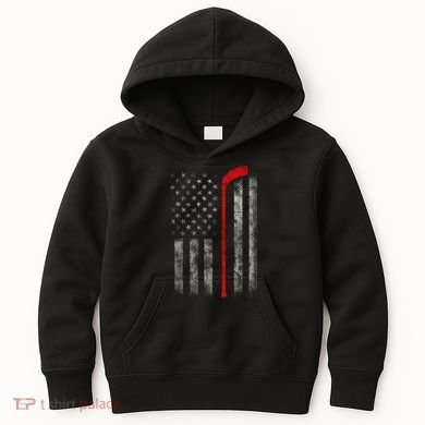 Hockey American Flag Kids Hoodie