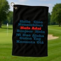 Hafa Adai Greetings from Guam v1 Golf Towel thumb 1