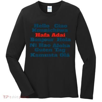 Hafa Adai Greetings from Guam v1 Women's Long Sleeve Shirt