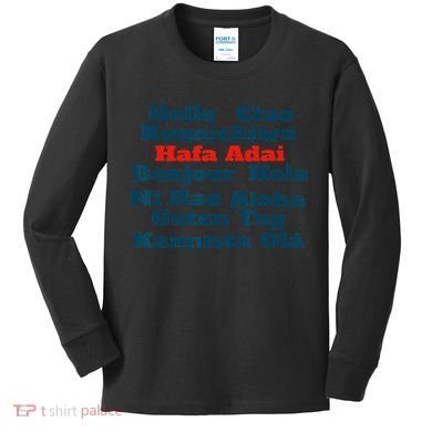 Hafa Adai Greetings from Guam v1 Kids Long Sleeve Shirt