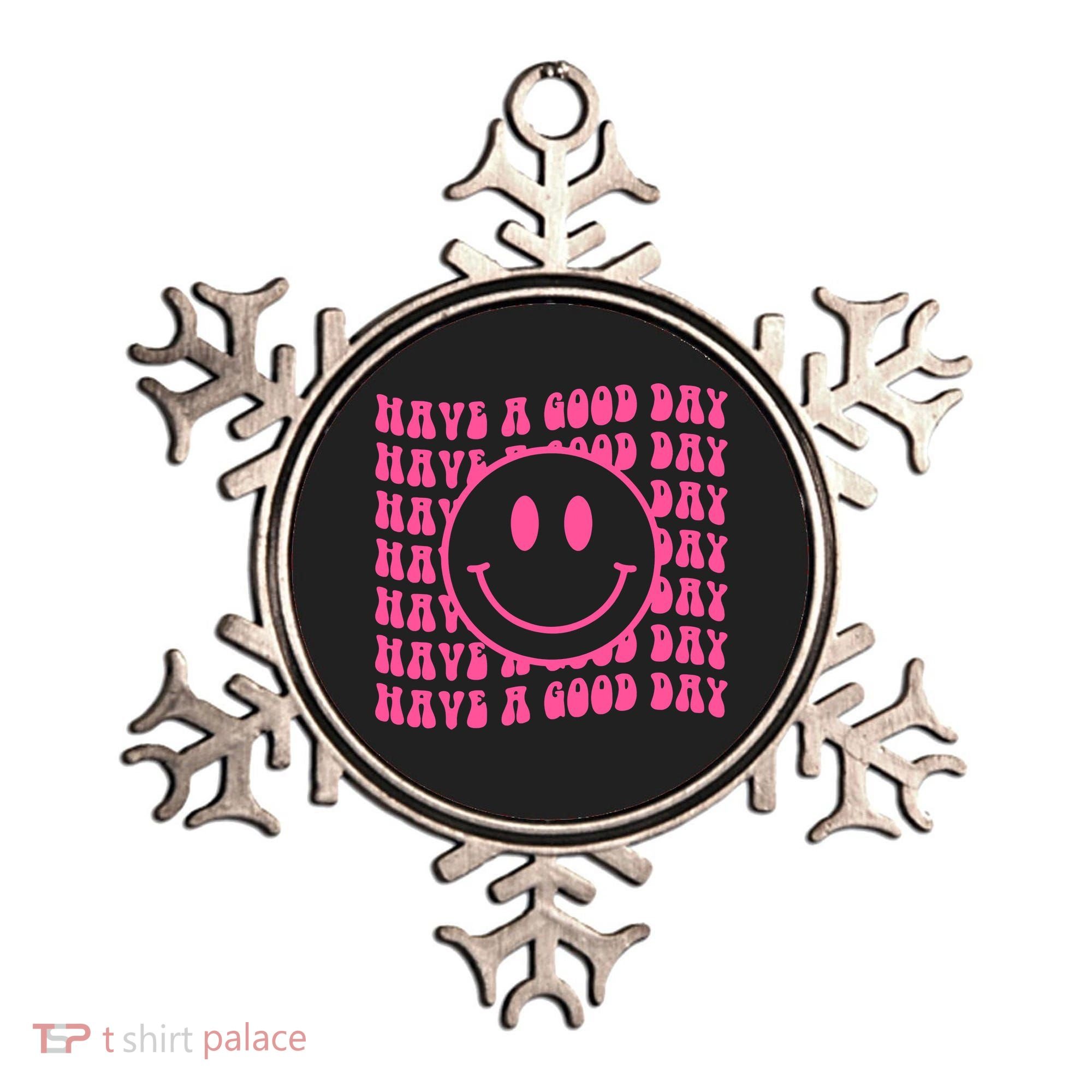 Have A Good Day Retro Smile Face Happy Face Preppy Aesthetic Ornament