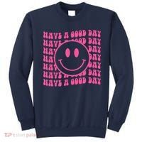 Have A Good Day Retro Smile Face Happy Face Preppy Aesthetic Sweatshirt thumb 0